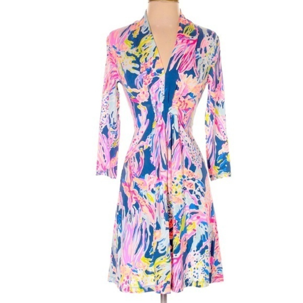 Lilly Pulitzer Margate Dress in Indigo Sunken Treasure Size S